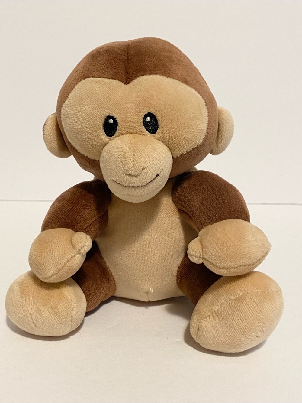 Ty Baby Monkey Banana Plush 7” Soft Cuddle Toy Stuffed Animal Brown Small
